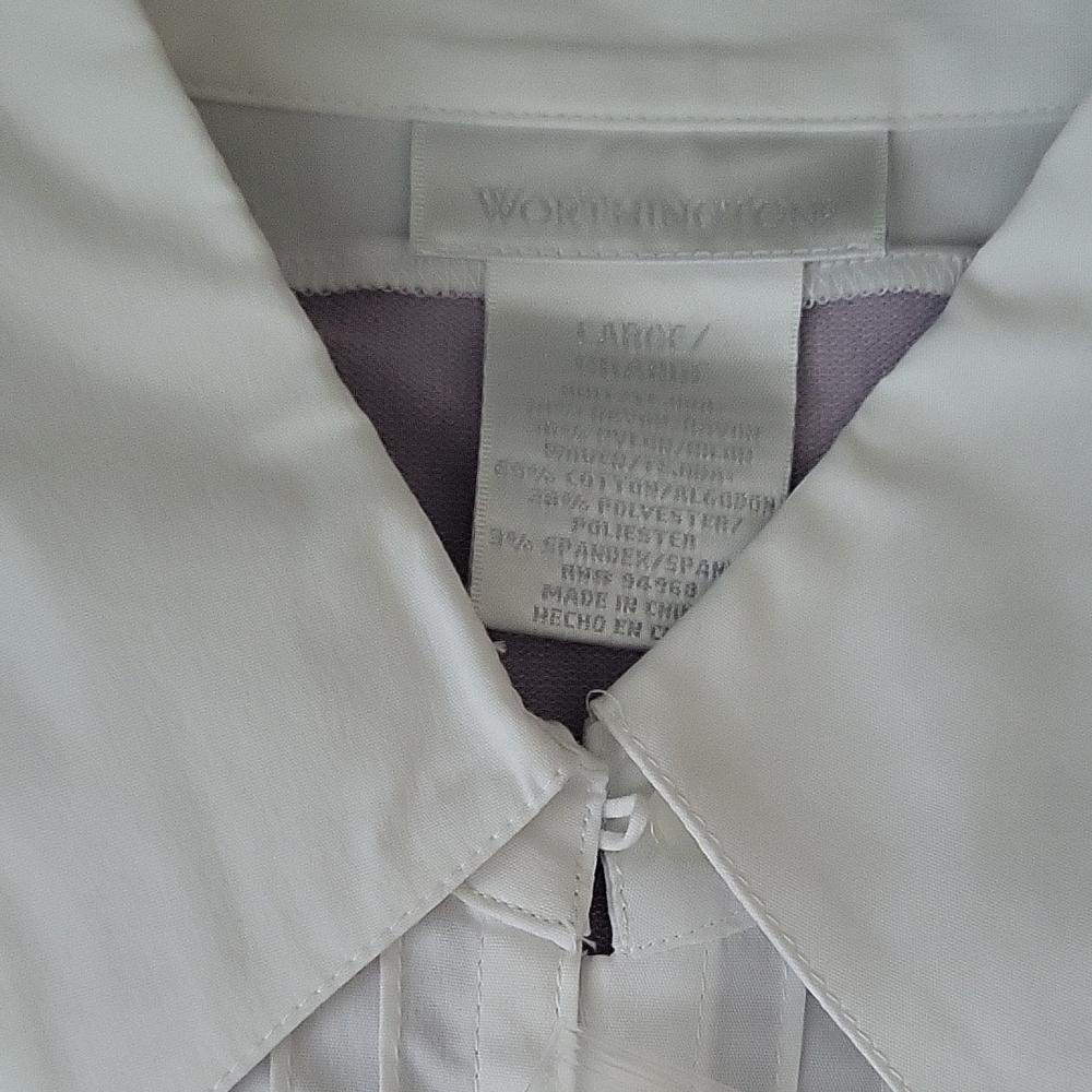 Worthington Lilac and White Layered Blouse - Picture 2 of 3